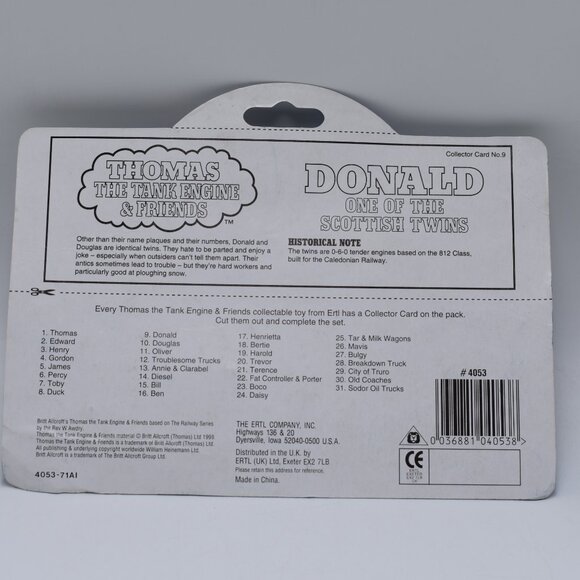 Donald No. 9 - Thomas the Tank Engine & Friends Ertl Collection Diecast 1993 - Picture 12 of 12